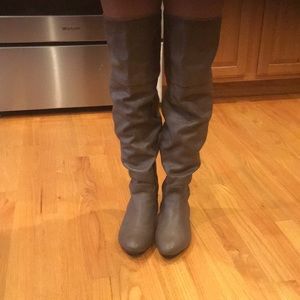 Women’s grayish brown over the knee boots size 6.5